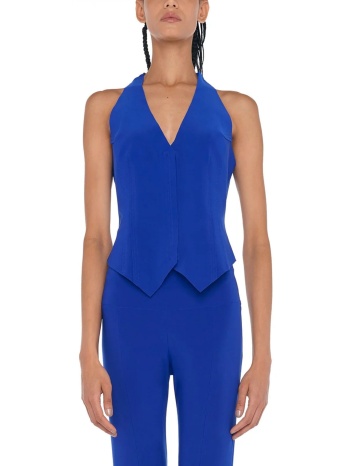norma kamali γιλεκο simple vest ηλεκτρικ μπλε σε προσφορά