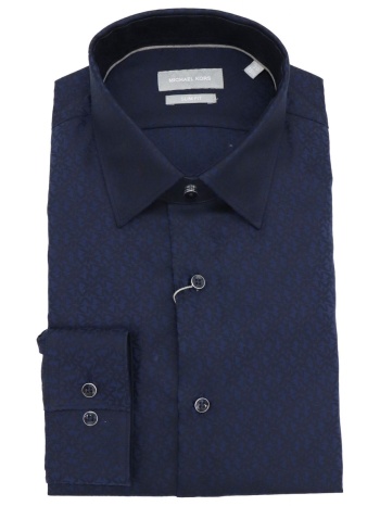 michael kors πουκαμισο all over logo μπλε slim fit μπλε σε προσφορά