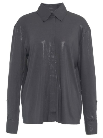 norma kamali πουκαμισο γκρι μεταλλιζε σε προσφορά