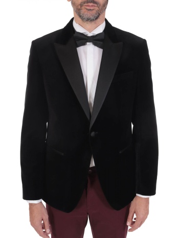 boss σακακι σμοκιν h-hutson-tux-231 slim fit μαυρο