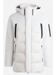 boss athleisure μπουφαν φουσκωτο αποσπωμενη κουκουλα j havoc λευκο