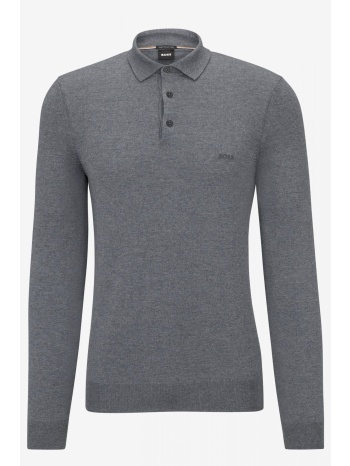 boss polo πλεκτο bono-l γκρι σε προσφορά