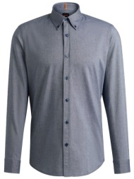 boss casual πουκαμισο button down regular fit rickert m μπλε