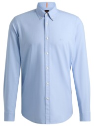 boss casual πουκαμισο button down regular fit rickert m σιελ