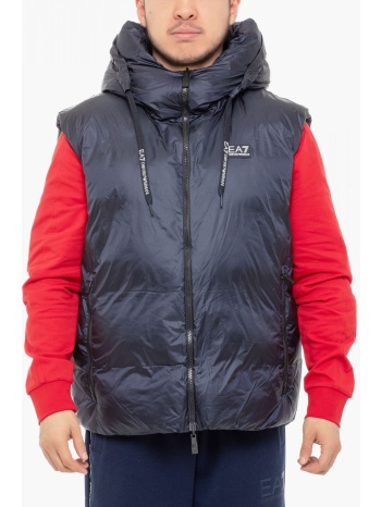 emporio armani μπουφαν αμανικο reversible hoodie logo μπλε σε προσφορά