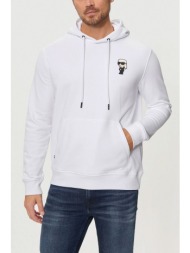 karl lagerfeld φουτερ hoodie logo λευκο