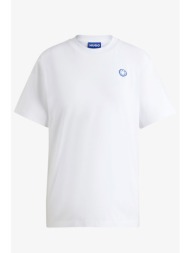 hugo blue t-shirt vintage tee_b_1 jersey logo λευκο