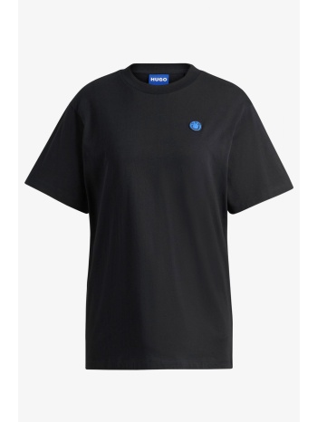 hugo blue t-shirt vintage tee_b_1 jersey logo μαυρο