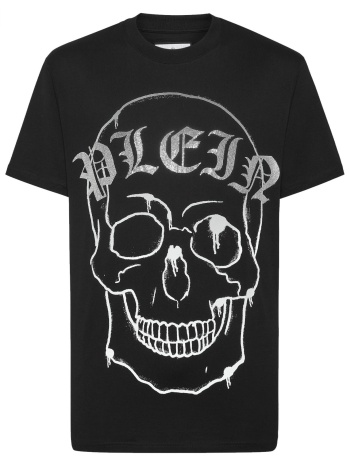 philipp plein t-shirt round neck ss skull logo στρας μαυρο σε προσφορά