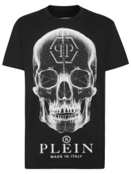 philipp plein t-shirt round neck ss skull μαυρο