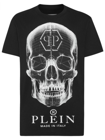 philipp plein t-shirt round neck ss skull μαυρο σε προσφορά