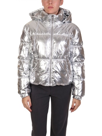 michael kors μπουφαν puffer logo ασημι σε προσφορά