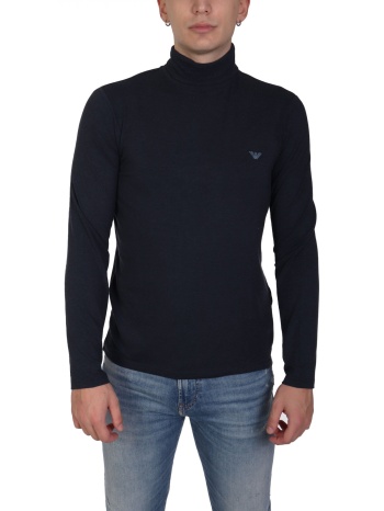 emporio armani t-shirt turtleneck logo μπλε σε προσφορά