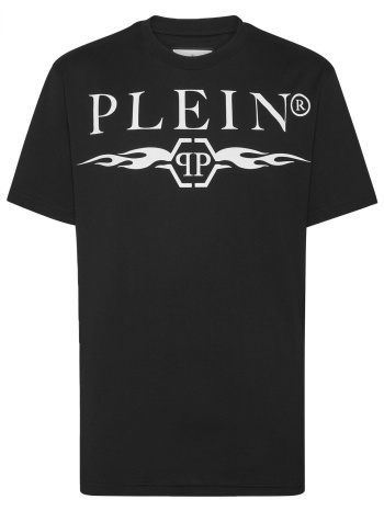 philipp plein t-shirt round neck ss logo μαυρο σε προσφορά