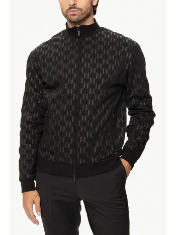 karl lagerfeld φουτερ fullzip all over logo μαυρο σε προσφορά