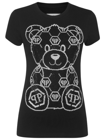 philipp plein t-shirt sexy pure teddy bear στρας μαυρο σε προσφορά