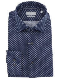 michael kors πουκαμισο printed pique slim fit μπλε