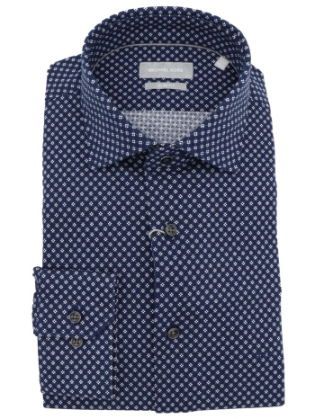 michael kors πουκαμισο printed pique slim fit μπλε σε προσφορά