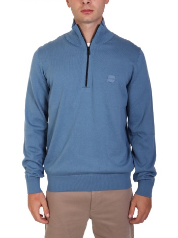boss casual πλεκτο halfzip kanobix s σιελ σε προσφορά