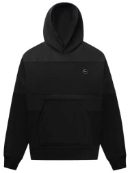 balr. φουτερ hoodie hexline box fit logo μαυρο