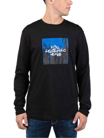 karl lagerfeld jeans t-shirt regular lslv landscape tee σε προσφορά