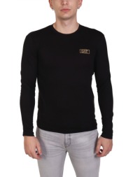 armani 7 t-shirt gold logo μαυρο