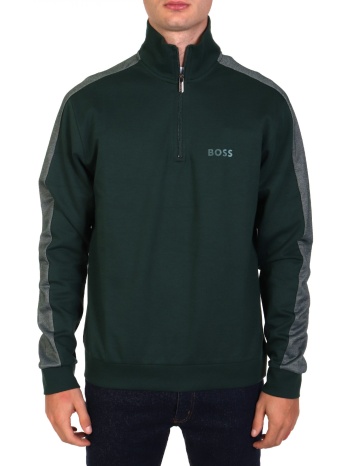 boss homewear φουτερ fullzip tracksuit 1/4 jacket πρασινο σε προσφορά
