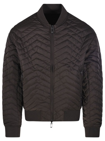 emporio armani μπουφαν bomber logo καφε σε προσφορά
