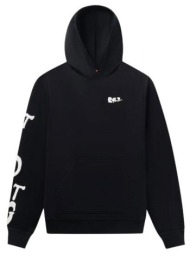 balr. φουτερ hoodie boxfit logo μαυρο