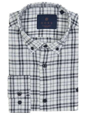 dors πουκαμισο button down καρω logo γκρι-μαυρο σε προσφορά