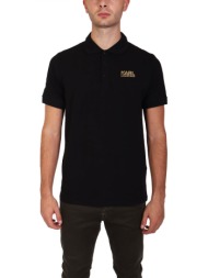 karl lagerfeld polo gold logo μαυρο
