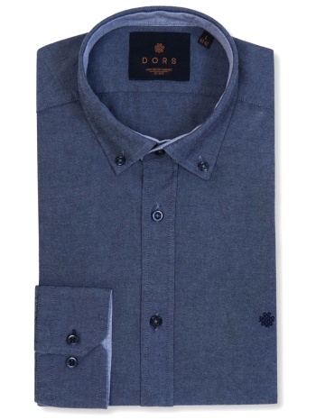 dors πουκαμισο button down oxford logo μπλε σε προσφορά