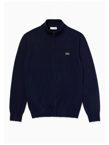 lacoste πλεκτο fullzip logo μπλε