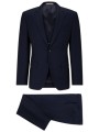 boss κοστουμι με γιλεκο h-huge-3pcs232 μπλε