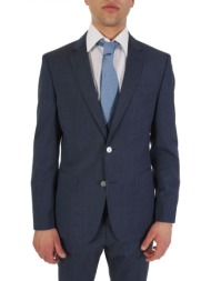 boss σακακι slim fit h-huge-mm-224 ραφ μπλε