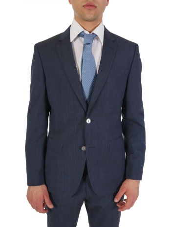 boss σακακι slim fit h-huge-mm-224 ραφ μπλε