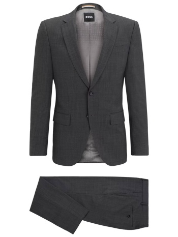 boss κοστουμι slim fit h-huge-2pcs-224 γκρι