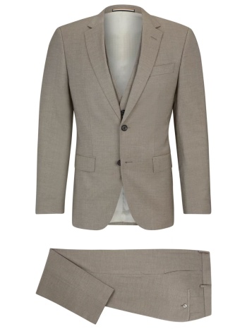 boss κοστουμι με γιλεκο slim fit h-huge-3pcs-232 lanificio