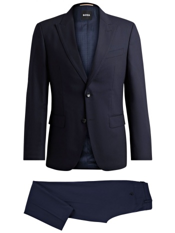 boss κοστουμι ριγε slim fit guabello 1815 stretch tailoring