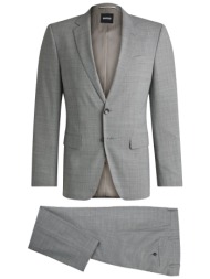 boss κοστουμι slim fit stretch tailoring h-huge-2pcs-224 γκρι