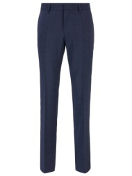 boss παντελονι κοστουμιου genius5 slim fit καρω μπλε