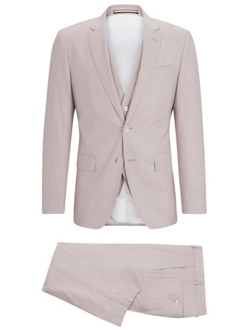 boss κοστουμι με γιλεκο slim fit h-huge-3pcs-232 lanificio