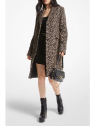 michael kors παλτο μακρυ animal print καφε/μαυρο