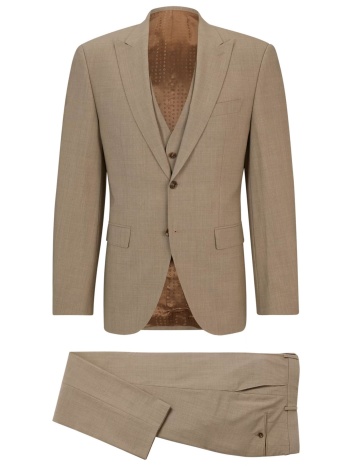 boss κοστουμι με γιλεκο super 120 bi-stretch guabello 1815