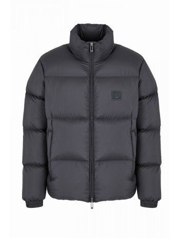 emporio armani μπουφαν φουσκωτο logo μαυρο σε προσφορά