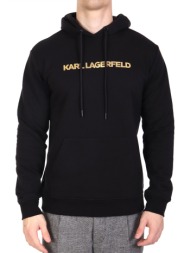 karl lagerfeld φουτερ hoodie gold logo μαυρο