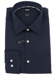 boss πουκαμισο regular fit h-joe-kent-c3-214 easy iron stretch μπλε