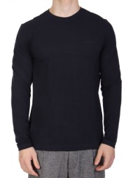 hechter t-shirt jersey ls logo μπλε σκουρο