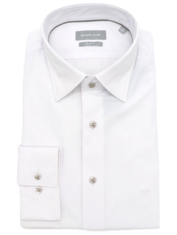 michael kors πουκαμισο slim fit performance stretch λευκο