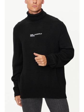 karl lagerfeld jeans πλεκτο rollneck regular μαυρο σε προσφορά